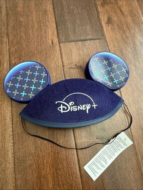 Disney Blue Mickey Ear Hat with Patterned Ears